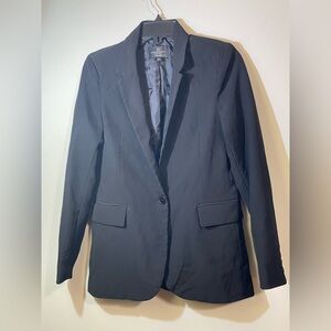 Black Label Blazer Love For Humanity Women’s XS Black one button closure pockets